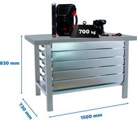 Etabli avec parafusibles SIMONWORK BT6L PRO METAL 5BOX 1500 GRAU