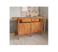 vidaXL Établi avec tiroirs et étaux 162x62x83 cm en bois massif d'acacia