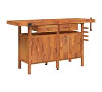 Établi avec tiroirs et étaux 162x62x83 cm Bois massif d'acacia