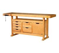 Outifrance Établi 0013117 en bois - Caisson 6 tiroirs/1 porte - 1,75 m