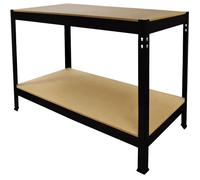 Etabli d’Atelier / Table de Travail en Acier Noir - Monster Racking - 120cm x 60cm x 90cm - Capacité 200kg
