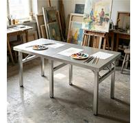 Établi de préparation commerciale, table de préparation robuste acier inoxydable studio d'art - 100-180 cm, table utilitaire facile à nettoyer cuisine restaurant extérieur ou atelier(160x40x55cm)