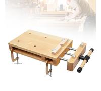Établi de Rabotage Portable, Etabli Bois 53 x 28 x 7 cm, Étau de Travail Mobile Mini Établi Transportable Mobile & Étau pour Rabotage et Serrage