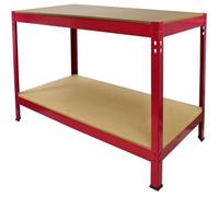 Établi de travail rouge Monster Racking - 100cm - Hauteur ajustable - Capacité 200kg/planche