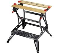 Établi double hauteur, 250 kg, noir, en acier, pliable