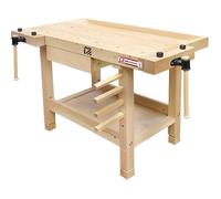 Etabli en bois - HOLZMANN - WB106MINI - 106 cm - Étaux intégrés - Rangement spacieux