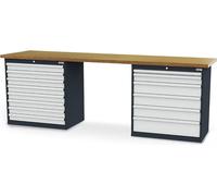 Établi en ligne WS24 L x P x H 2 500 x 600 x 960 mm - WS24-100281