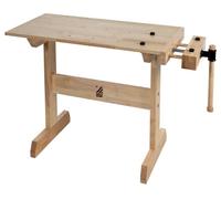 Établi enfant en bois 800 x 400 mm - avec presse d’établi et 4 butées