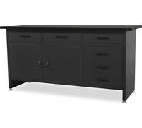 Etabli HENRY, 1700 x 850 x 600 mm, entièrement noir : noir