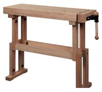 Établi Junior Senior réglable hêtre massif 1080 x 350 x 560-860 mm – 1 presse – perçage 19 mm
