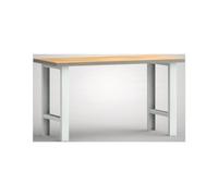 Établi L1500xP700xH840mm hêtre multiplex gris clair