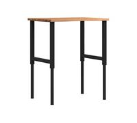 vidaXL Établi brun clair 80x60x(71,5-98) cm Chêne massif