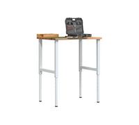 vidaXL Établi brun clair 80x60x(71,5-98) cm Chêne massif