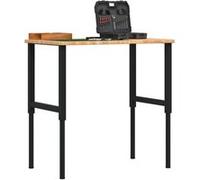 vidaXL Établi marron clair 100x60x(71,5-98) cm Chêne massif