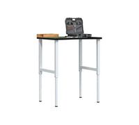 vidaXL Établi brun foncé 80x60x(71,5-98) cm Chêne massif