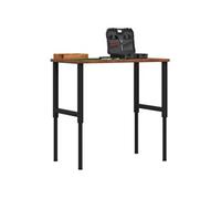 vidaXL Établi brun foncé 100x60x(71,5-98) cm Chêne massif