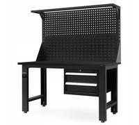 Établi, 1500 x 1700 x 750 mm, tout noir : schwarz
