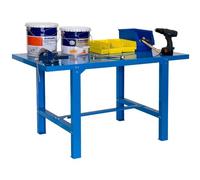 Etabli plateau métallique 830x1200x730 mm bleu 1 niveau 800 kg en kit