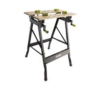 RYOBI - Établi Pliable RWB02 - Structure Métal Robuste, Plateau Multiposition, Hauteur Réglable - Idéal Coupe, Sciage, Serrage, Ateliers