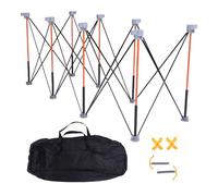 Établi pliable à 8 pieds, station de travail télescopique réglable et robuste avec griffes de fixation, capacité de charge de 800 kg pour la construction du bois, acier au
