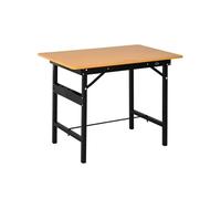 HOMCOM Établi atelier pliant table de travail pliable avec règle et rapporteur MDF table atelier 100 x 60 x 75,5 cm jaune noir