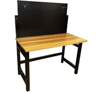 Etabli pliant en acier et bois DEFPRO - charge max. d'outils 50 kg