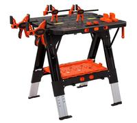 Établi pliant - 2 en 1 table de travail et chevalet de sciage - 227 kg - 6 hauteurs