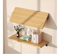 Établi Pliant Mural, Table escamotable Gain de Place, Bureau à Rabat avec Supports de Forte durabilité pour Petits espaces, Bureau à Domicile,Natural,80×30cm(31×12in)