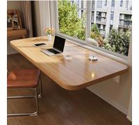 Établi Pliant Mural, Table escamotable Gain de Place, Bureau à Rabat avec Supports de Forte durabilité pour Petits espaces, Bureau à Domicile,Natural,100×40cm(39×16in)