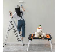 Établi portable 7 en 1 - Table de travail/plateforme de travail pliable - Multifonction, diable/chariot, pour le bâtiment et la menuiserie - Noir