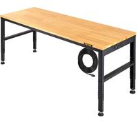Établi réglable en hauteur 61 po L x 20 po l Table d'établi avec prise de courant