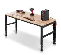 Établi réglable VEVOR 900 kg plateau bois dur prises USB