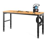 Établi réglable VEVOR 900 kg plateau bois dur prises USB