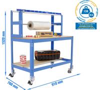 Établi sans parafousses SIMONWORK MOBILE BT4 900 BLEU/BOIS