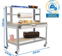Établi sans parafousses SIMONWORK MOBILE BT4 BOX 900 CINZA/MADEIRA