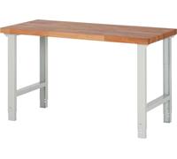 Établi série BK 650 L1500xP700xH790-1140mm hêtre massif gris clair
