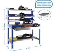 Etabli Simonwork Bt1 Box 900 Bleu/bois Bleu/bois 1445x910x610 - Simonrack