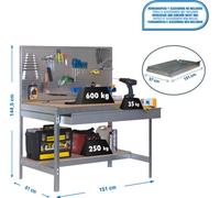 Etabli Simonwork Bt2 Box 1500 Galva/bois Galva/bois 1445x1510x610 - Simonrack