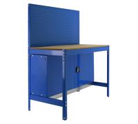 Etabli Simonwork Bt2 Cabinet 900 Bleu/bois Bleu/bois 1445x910x610 - Simonrack