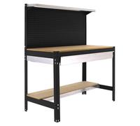 Simonrack Établi d'atelier BT3 – 400 kg, 1445×910×610 mm, panneau perforé, anthracite/bois