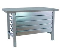 Etabli Simonwork Bt6 Metal 5box 1500x735 Gris Gris 830x1500x730 - Simonrack