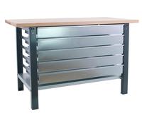 Etabli Simonwork Bt6 Pro Laminate 5box 1800 Antracite/hêtre Antracite/hêtre 865x1800x750 - Simonrack