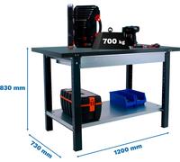 Etabli SIMONWORK BT6 PRO METAL 1BOX 1200 ANTHRAZIT avec para-fusible
