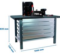 Etabli SIMONWORK BT6 PRO METAL 5BOX 1200 ANTHRAZIT avec para-fusible