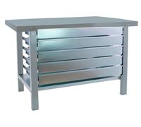 Etabli Simonwork Bt6 Pro Metal 5box 1800 Gris Gris 830x1800x730 - Simonrack