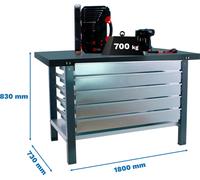 Etabli SIMONWORK BT6L PRO METAL 5BOX 1800 ANTHRACITE avec parafusée