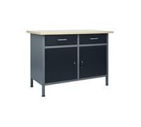 vidaXL Établi noir 120x60x85 cm acier