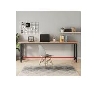 vidaXL Établi 220×55×81,5 cm en bois massif hêtre et métal