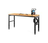 VEVOR Établi réglable 1220x510 mm, 720–970 mm, 900 kg, prises de courant, plateau bois dur