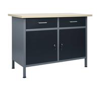 vidaXL Établi en acier 120 x 60 x 85 cm noir